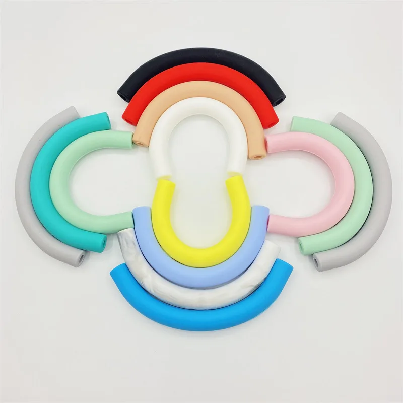 

3pc Silicone Beads Baby Teether BPA Free Food Grade Silicone Chews Pacifier Chain Clips Beads Newborns Teething Toys Accessorie