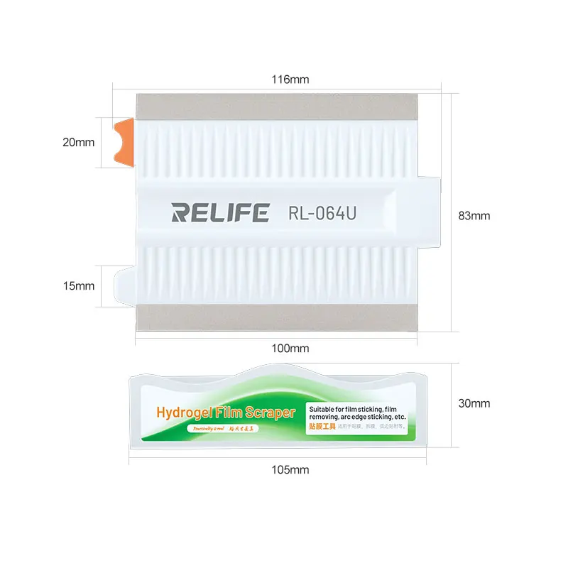 RL-064U Wielofunkcyjny skrobak do folii Zastosowanie do różnych modeli telefonów komórkowych Narzędzie do usuwania folii pomocniczej