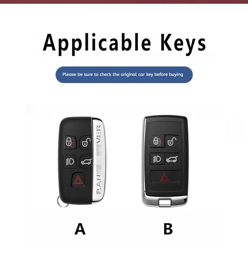 Car Key Fob Cover Case for Land Rover Range Rover Sport Velar Evoque Discovery Freelander Defender for Jaguar XF XJ XE F-PACE - view 2
