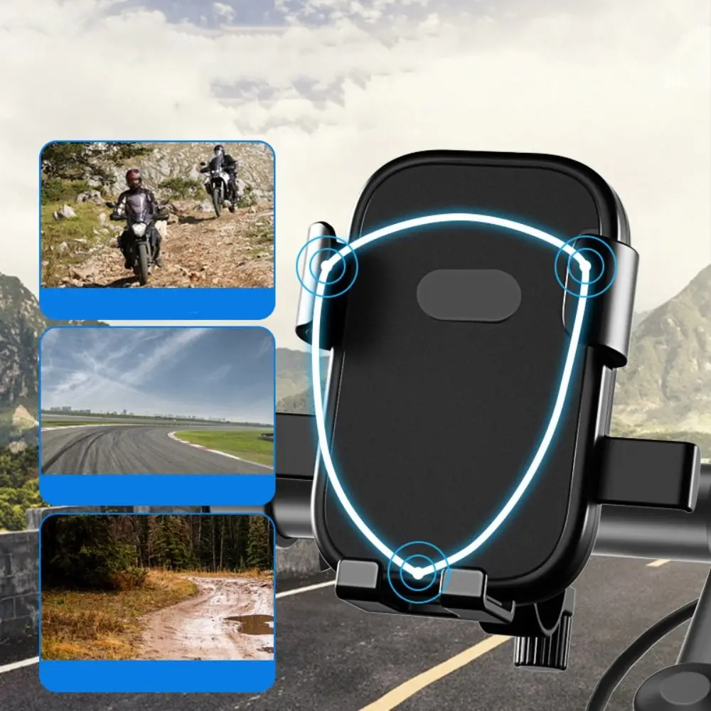 360° Rotatable Cell Phone Mount Adjustable Shockproof Bike Phone Bracket Universal Non-slip Mobile Phone Holder Outdoor Cycling