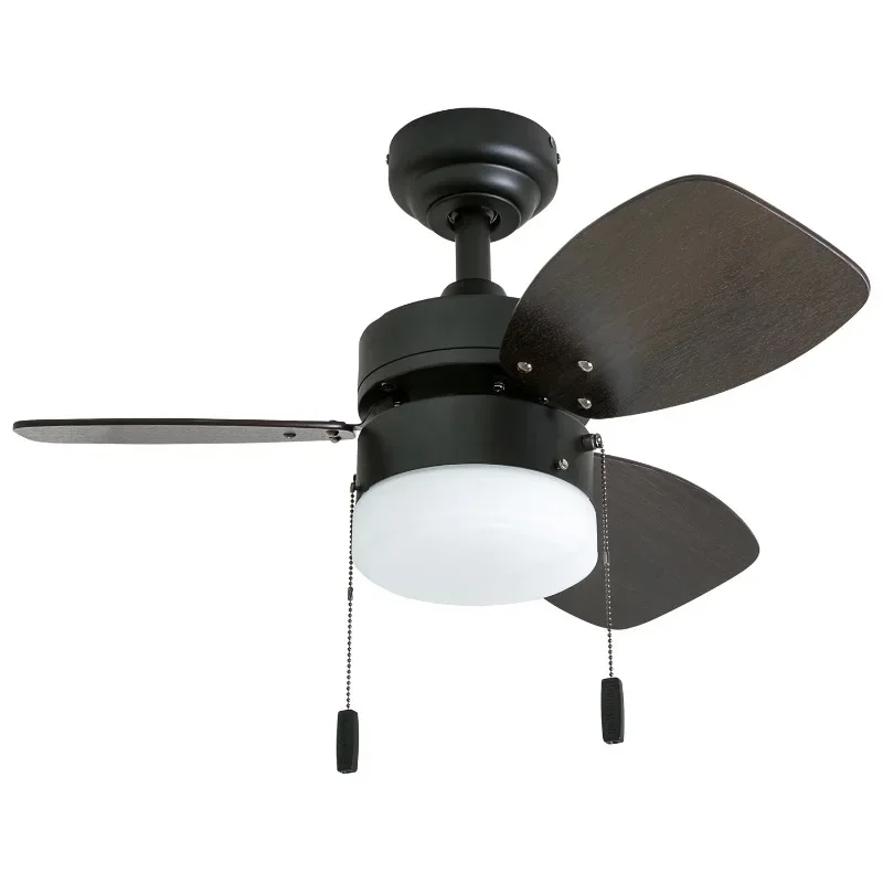 

HAOYUNMA Fans Ocean Breeze,30 Inch Modern Indoor LED Ceiling Fan with Light, Pull Chain,Dual Mounting Options,Dual Finish Blades