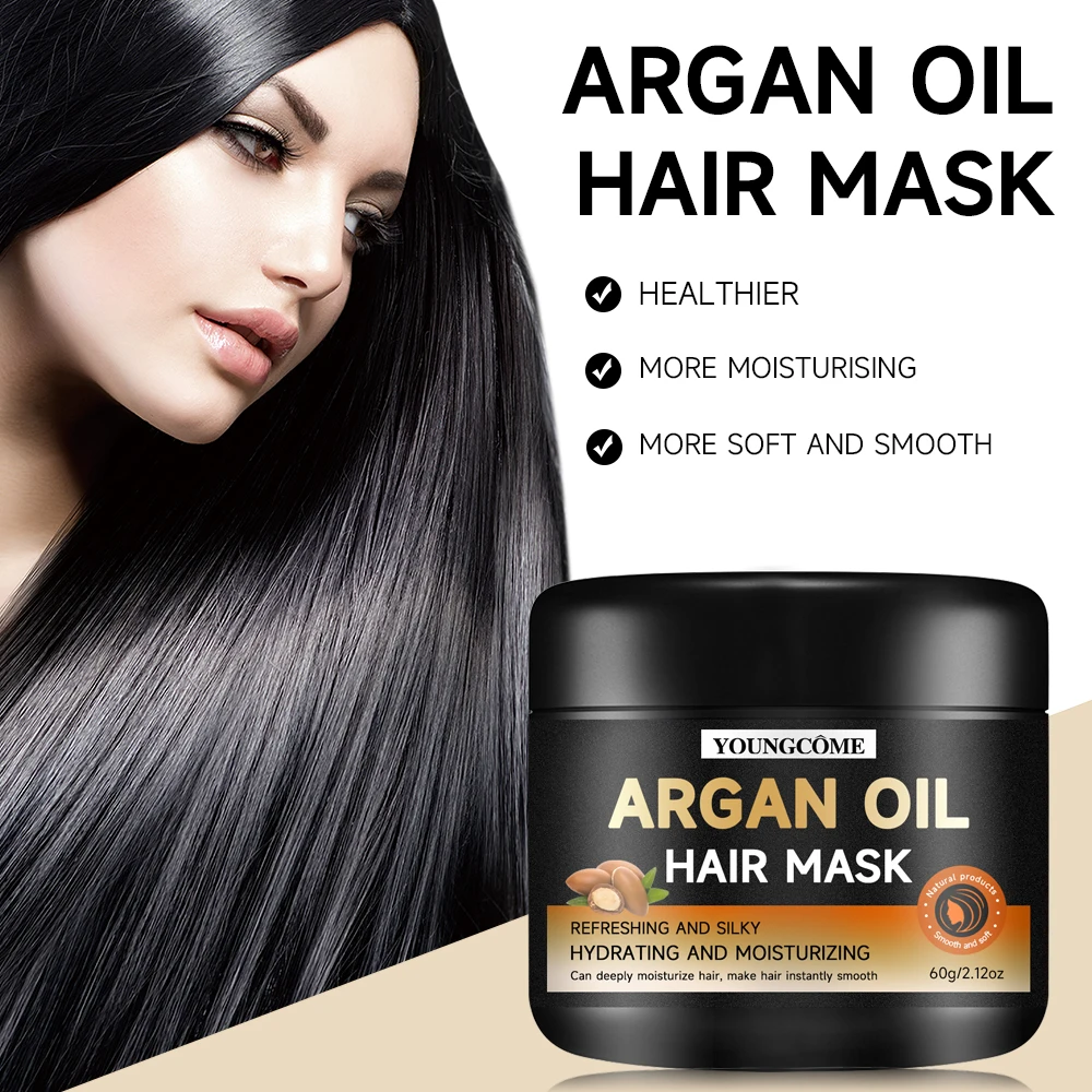 Smooth Conditioning Hair Mask Moroccan Argan Oil Hair Mask,Improves Scalp Health,Suitable for Aromatherapy,Repairs Mask Biotin