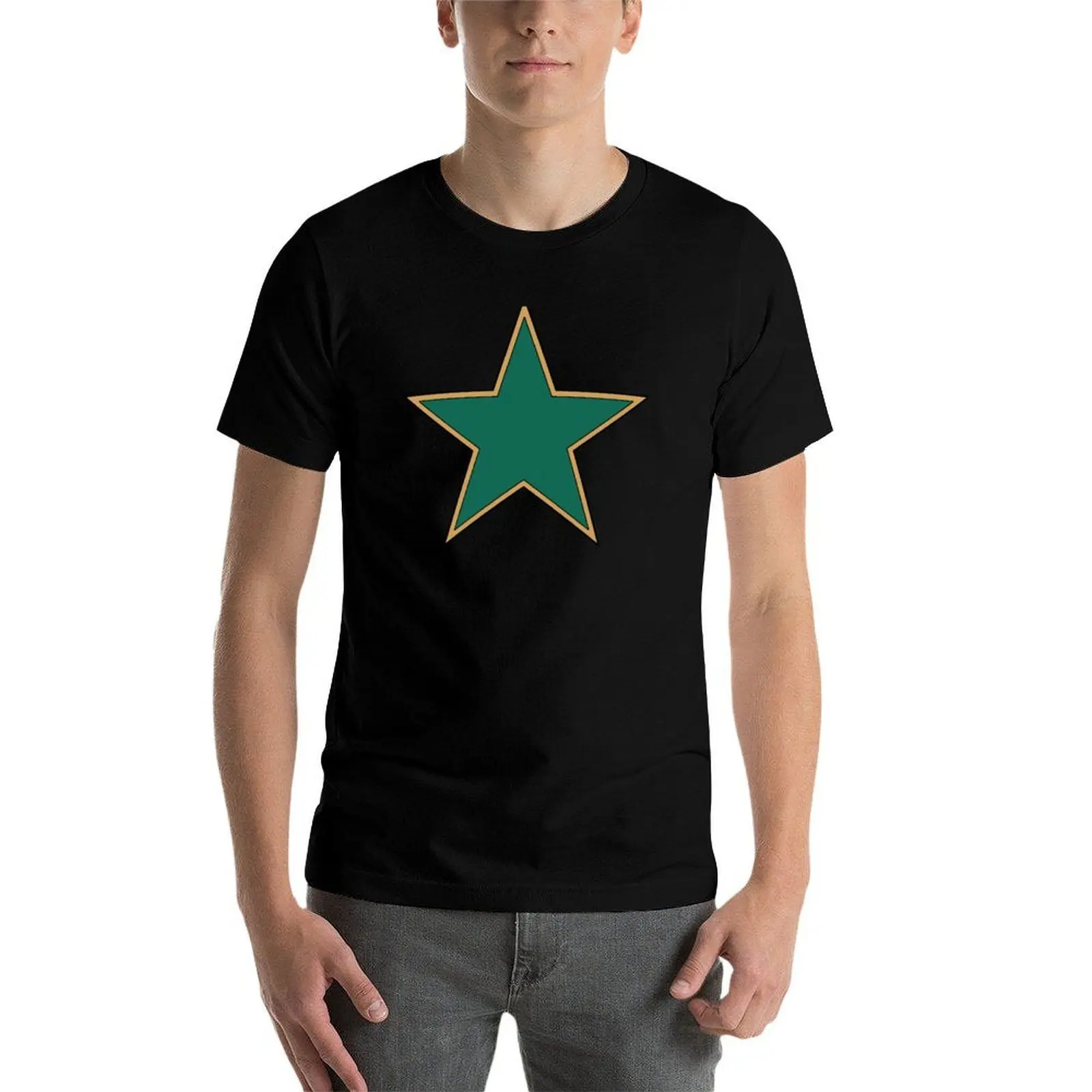 

Green Star T-Shirt man t shirts for men casual graphic t shirts for man T-Shirt