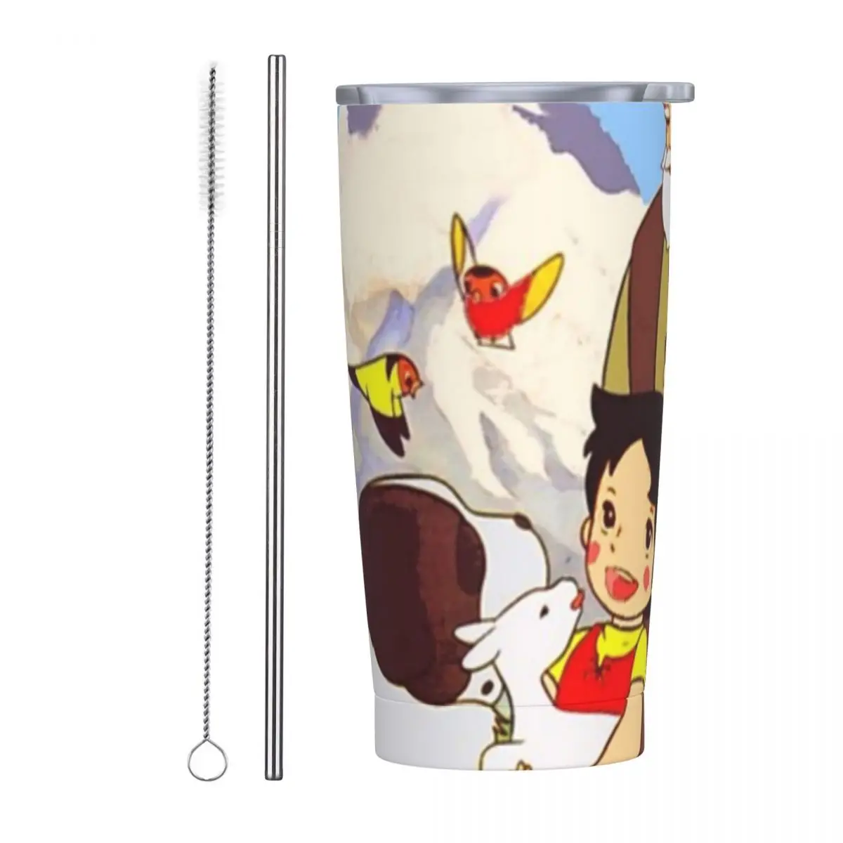 Heidi, Peter And Grandpa Together ... Stainless Steel Tumbler Vacuum Insulated Mugs Thermal Cold Cup Straws With Lid 20oz