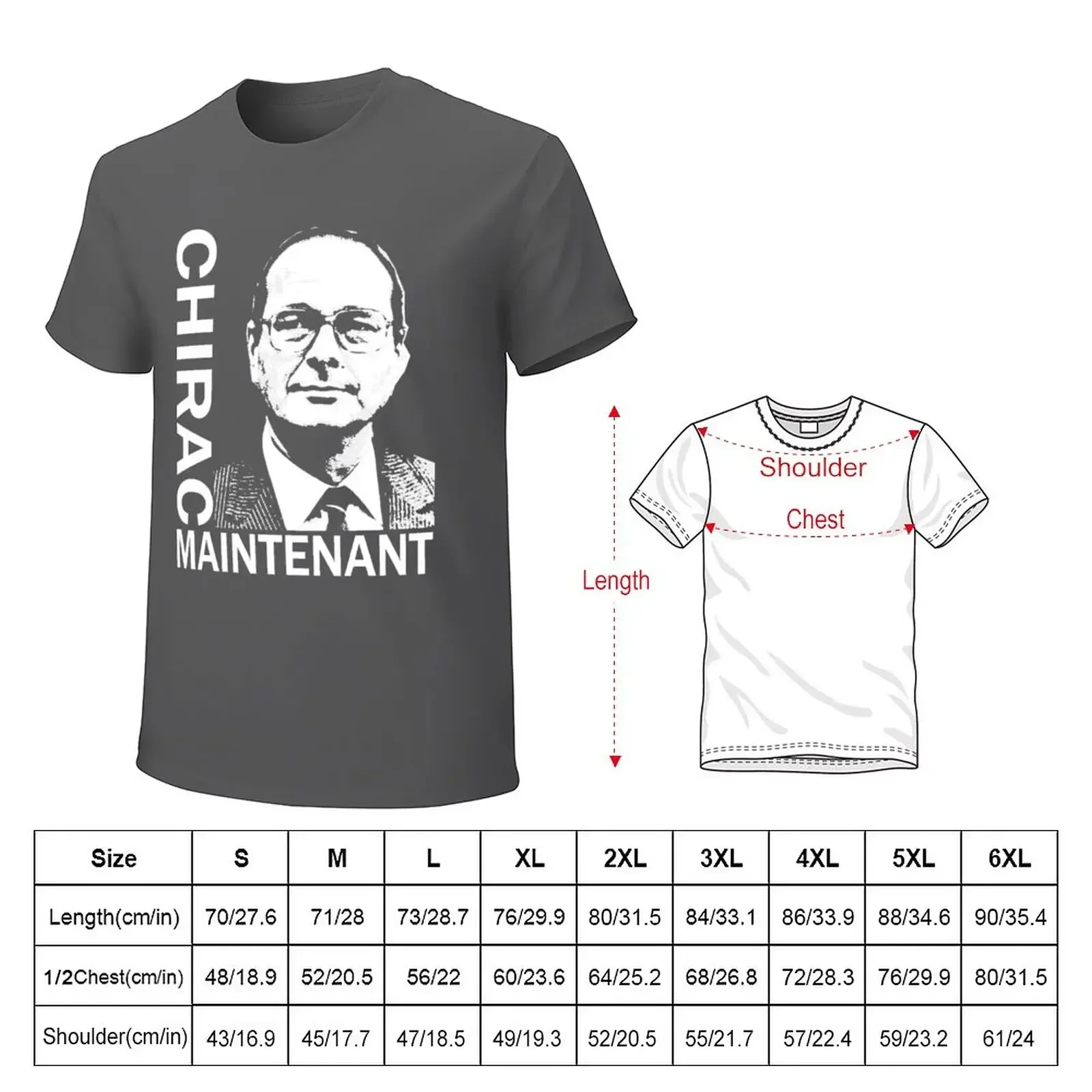 Jacques Chirac T-Shirt sports fans plus sizes mens graphic t-shirts big and tall Unisex T-shirts for Men Women Summer Tees