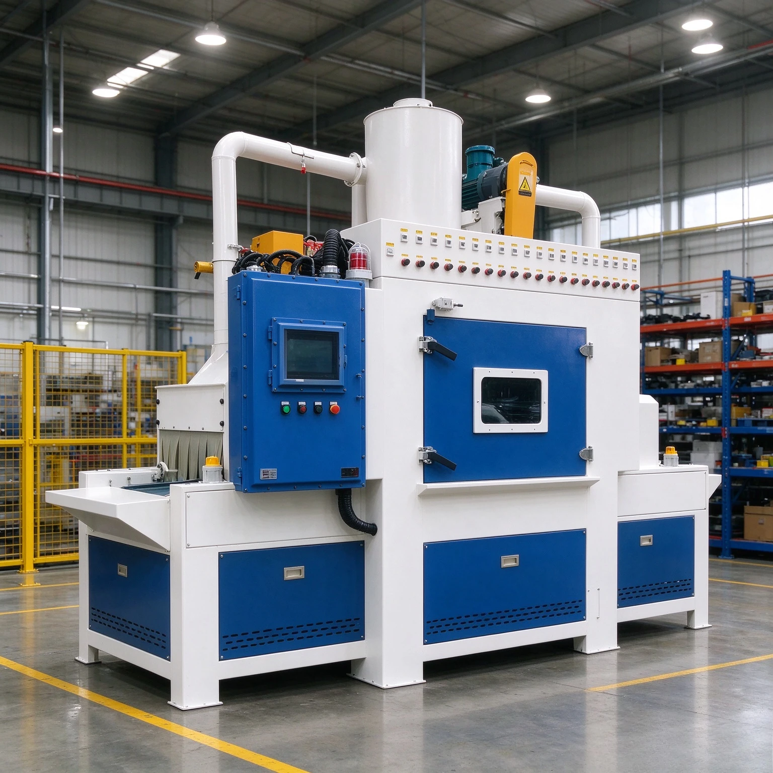 OEM Belt Conveyor Type Automatic Sand Blasting Machine Automatic Conveying Sandblaster Machine Customized