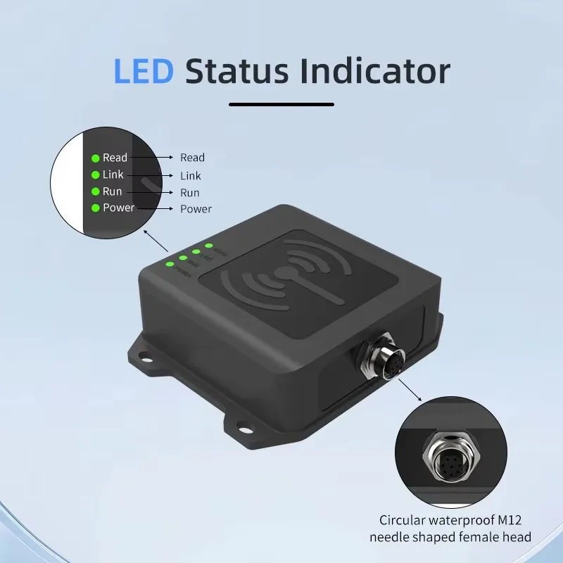 CHAFON CF821 Industrial Grade RFID UHF Reader 860-960Mhz ISO 18000-6C Wireless Multi-tags Modbus ABS Material for Industrial Use