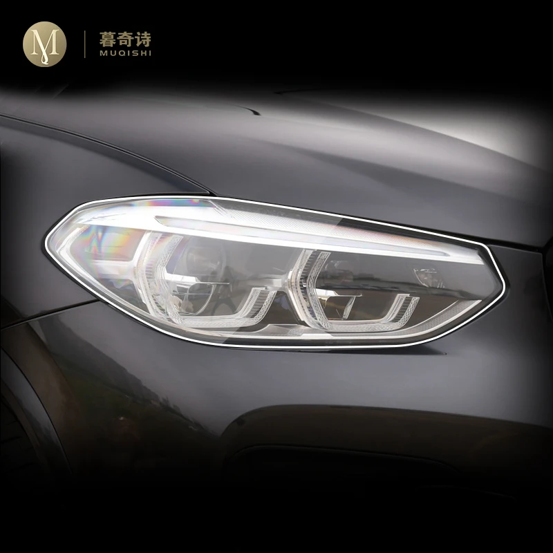 For BMW X4 G02 2018-2023 Car Headlight Protective Film Front Light Anti-scratch Cover TPU Transperent Accessories