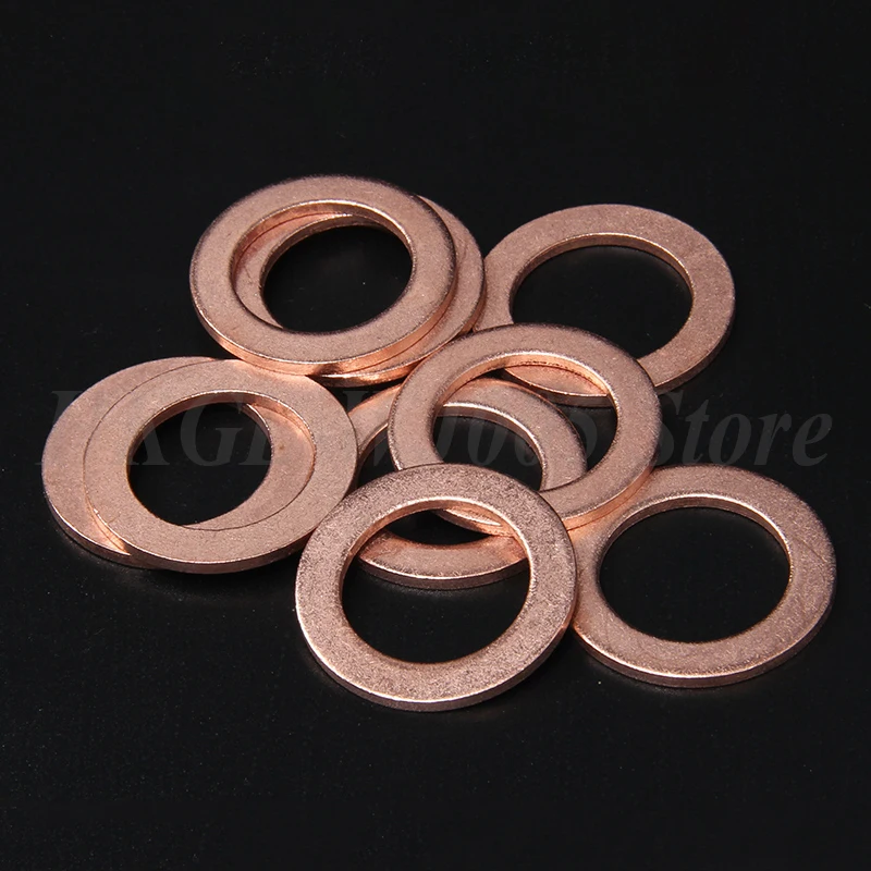 Picture 6: M3-M60 T2 Copper Flat Washer 99.9% Pure Copper Gasket Sealing Washer Copper Washer Spacer Boat Fastener Hardware