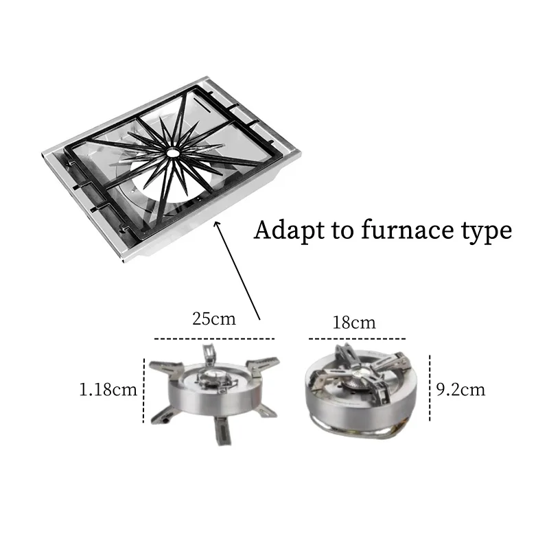 Camping Sinking Series Furnace Plate IGT Accessories  Stainless Steel Furnace Plate Adaptation  IGT Camping Accessories