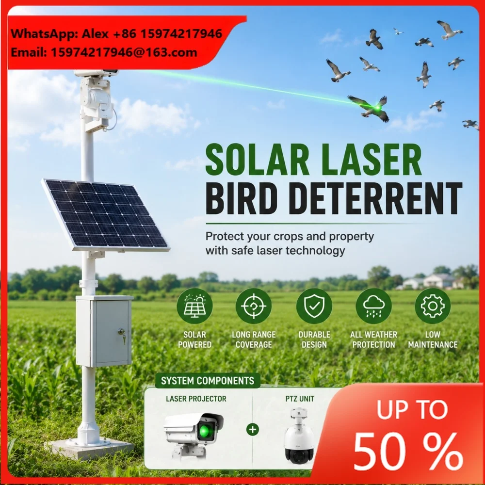 1W DIY Remote Control Automated Rotating 360 Degree Changing Laser Beam Laser Bird Repeller With Safe Goggles/Glasses