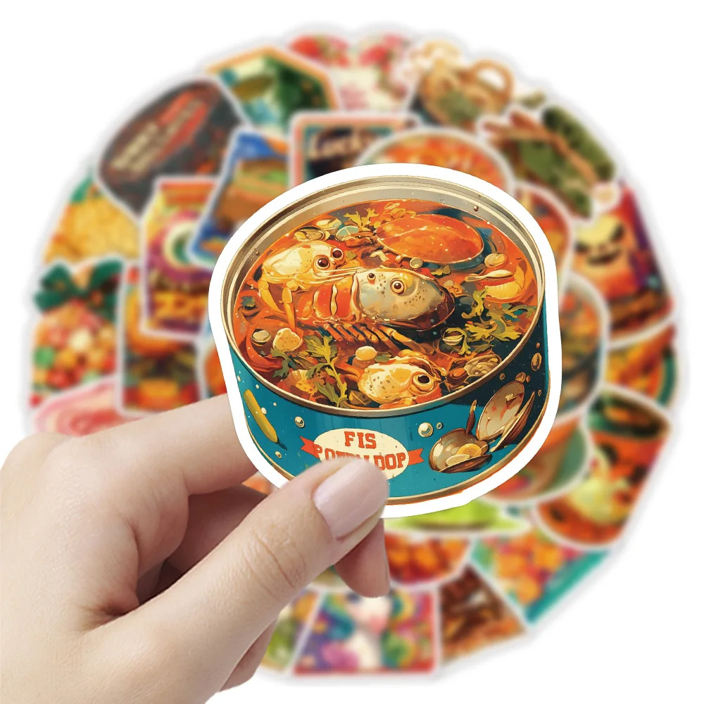 

10/50PCS American Snack Stickers Funny Cartoon Personality Creative Doodle DIY Motorcycle Helmet Suitcase Pencil Case Desk Bike