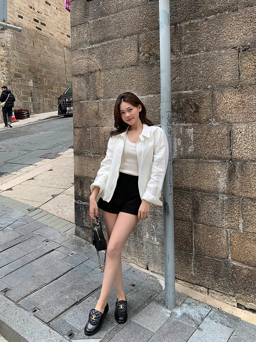 

Винтажный легкий свободный трикотажный комплект Lazy Zoe из льняного материала, коллекция Faion весны 2025 года