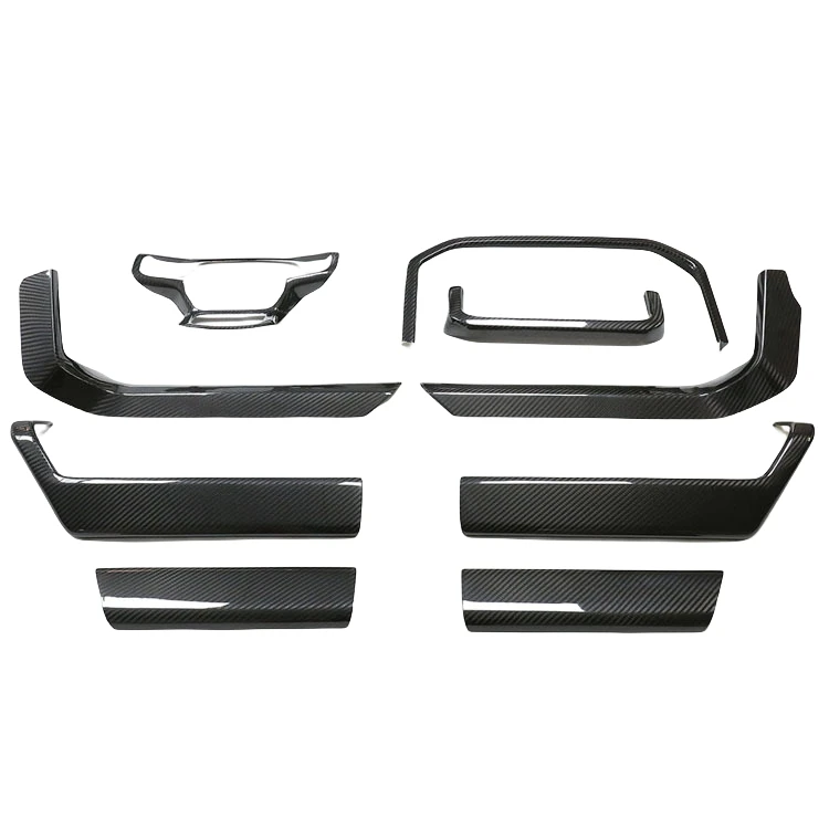 

For Ford RAPTOR F-150 Dry Carbon Fiber Car Dashboard Decorative Stickers Interior Upgrade Kit Modification Assembly