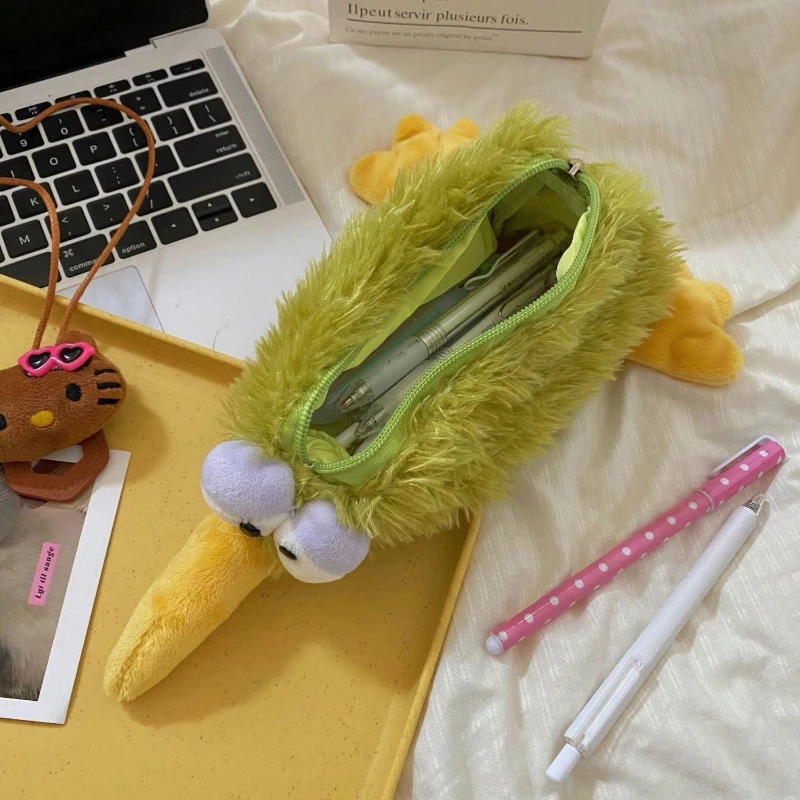 

Модный бестселлер, милая плюшевая игрушка, забавная птица, пенал, большая вместительная женская коробка для канцелярских принадлежностей, несколько размеров, птица