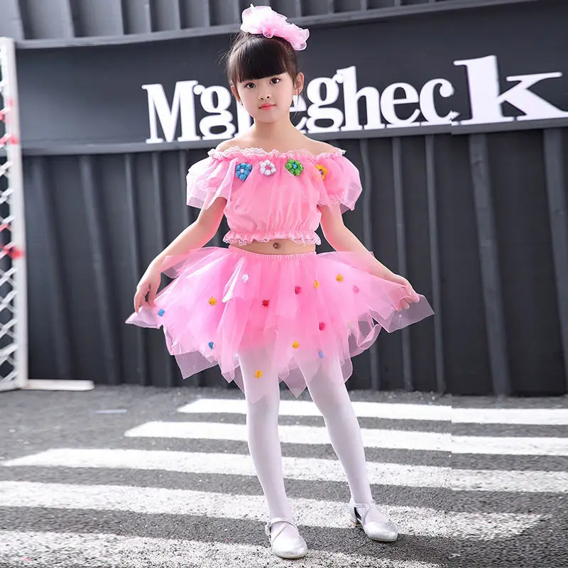 

Детские костюмы, платье принцессы с блестками, пышная пряжа, современные танцевальные костюмы, костюмы для джазовых танцев для детского сада