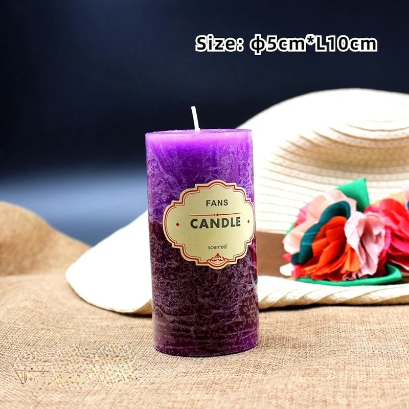 شموع معطرة من شمع الصويا الملون لتزيين منزل الزفاف، شموع عمودية منزلية للحفلات، شموع الطوارئ، هدايا الزفاف #5