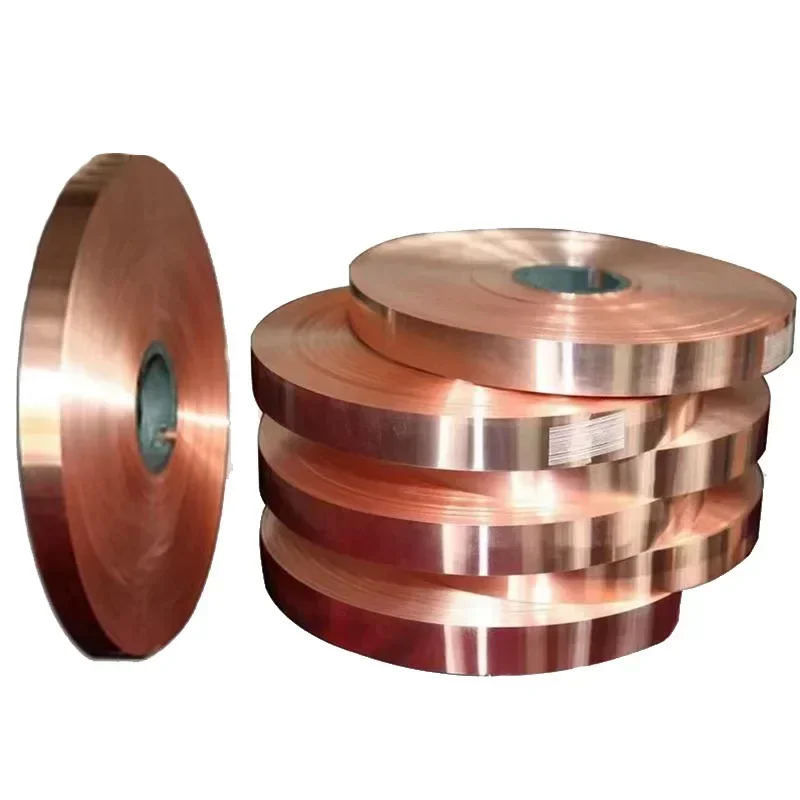 L/1000mm T2 Pure Red Copper Sheet Belt Roll Plate 0.05~1mm Ultra-thin Copper Foil Strip Metal Grounding Conductive Heat Sink