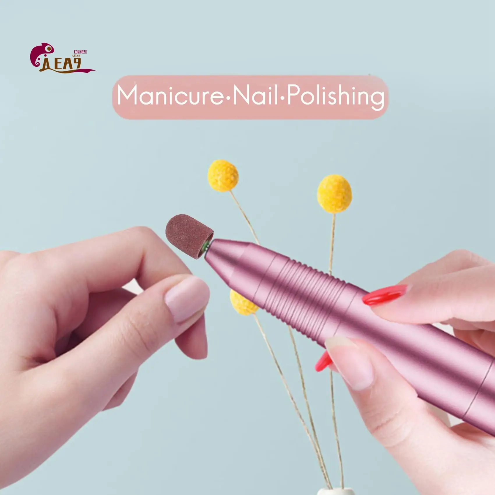 

AEA9-50 шт. шлифовальные ленты, колпачки без ручки, 80, 120, 180, 13X19 мм, шлифовальные колпачки, электрическая дрель для маникюра, педикюра