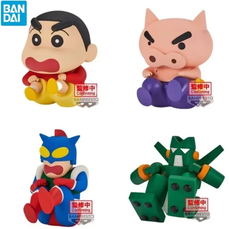 Bandai SOFVIMATES Crayon Shin-chan Nohara Buriburizaemon Action Kamen Kantamu Robo Waniyama San Anime Ornaments Figure Model Toy