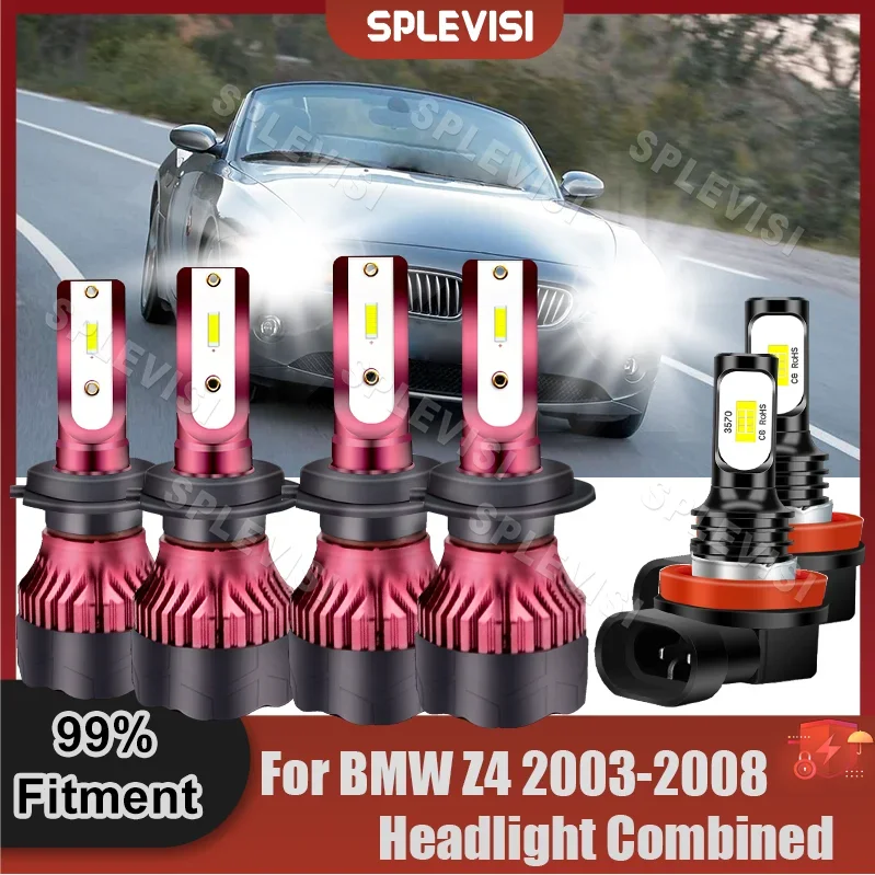 

H7 High Beam H7 Low Beam H11 Fog Lamp White For BMW Z4 2003 2004 2005 2006 2007 2008 6000K White Car LED Headlight Fog Bulbs