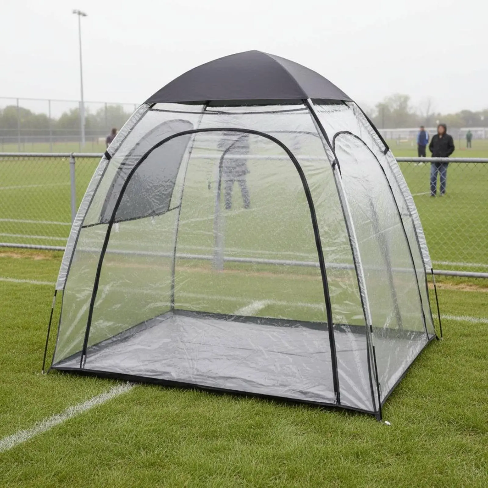 Transparent Camping Tent Rainproof Clear Rain Tent Portable Instant Shelter Warm Camp Gear Thickened PVC for Campers, Fishing image 4