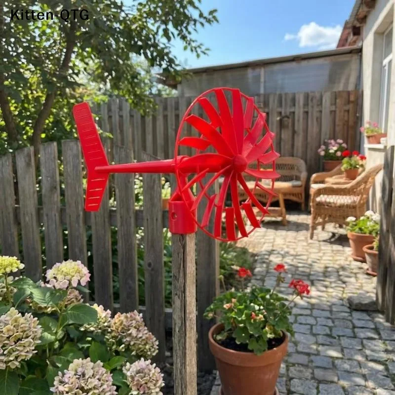 Hot 3D Printed Garden Wind Spinner Waterproof Weather Resistant Outdoor Wind Vane Decor Rustic Wind Stable Rotating Wind Wheel