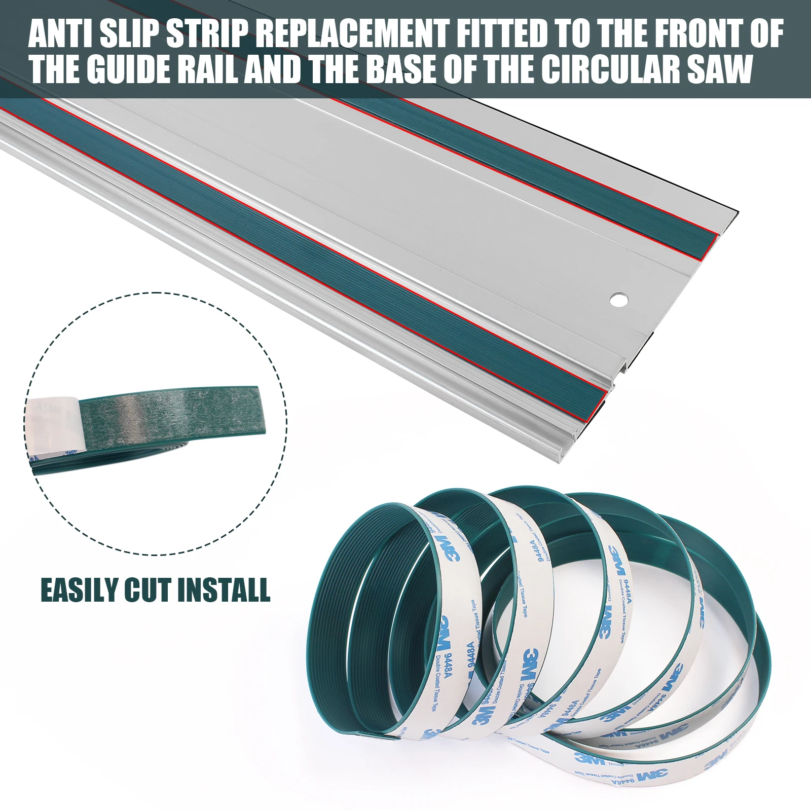 1pc 2Meter Plastic Sliding Guide Rail Replacement Sliding Strip for For Makita Circular and Sliding Saw Tool Accessory