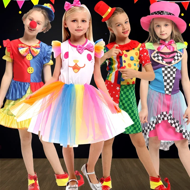 ZA01 어린이 광대 의상, 소년과 소녀 조커 코스프레 정장, 히스 레저 호아킨 피닉스 영화 캐릭터 역할 놀이 파티 CZa0@