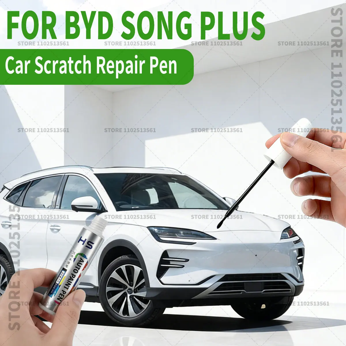 

Карандаш для ремонта автомобильной краски, аксессуары для устранения царапин, белый WAZ, красный BYC, черный BBB, синий 094 STD, серый 082 для BYD Song PLUS