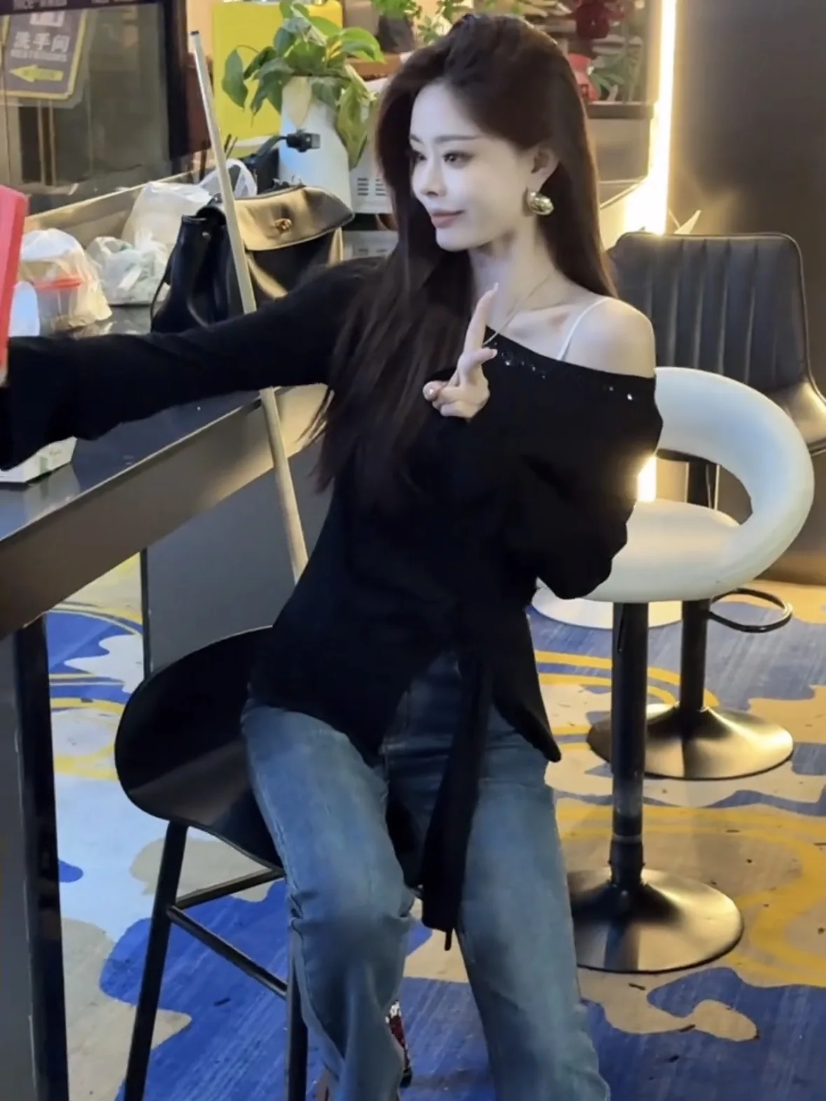 Pure Desire Sle Long Sve T-irt Women's Slim Fit Knot Design Spring Early Sexy Top Trendy Commute Sle Korean Version