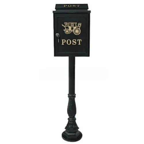 

European Style Ornaments Retro Vertical Mailbox Villa Outdoor Floor Rain-Proof Mailbox