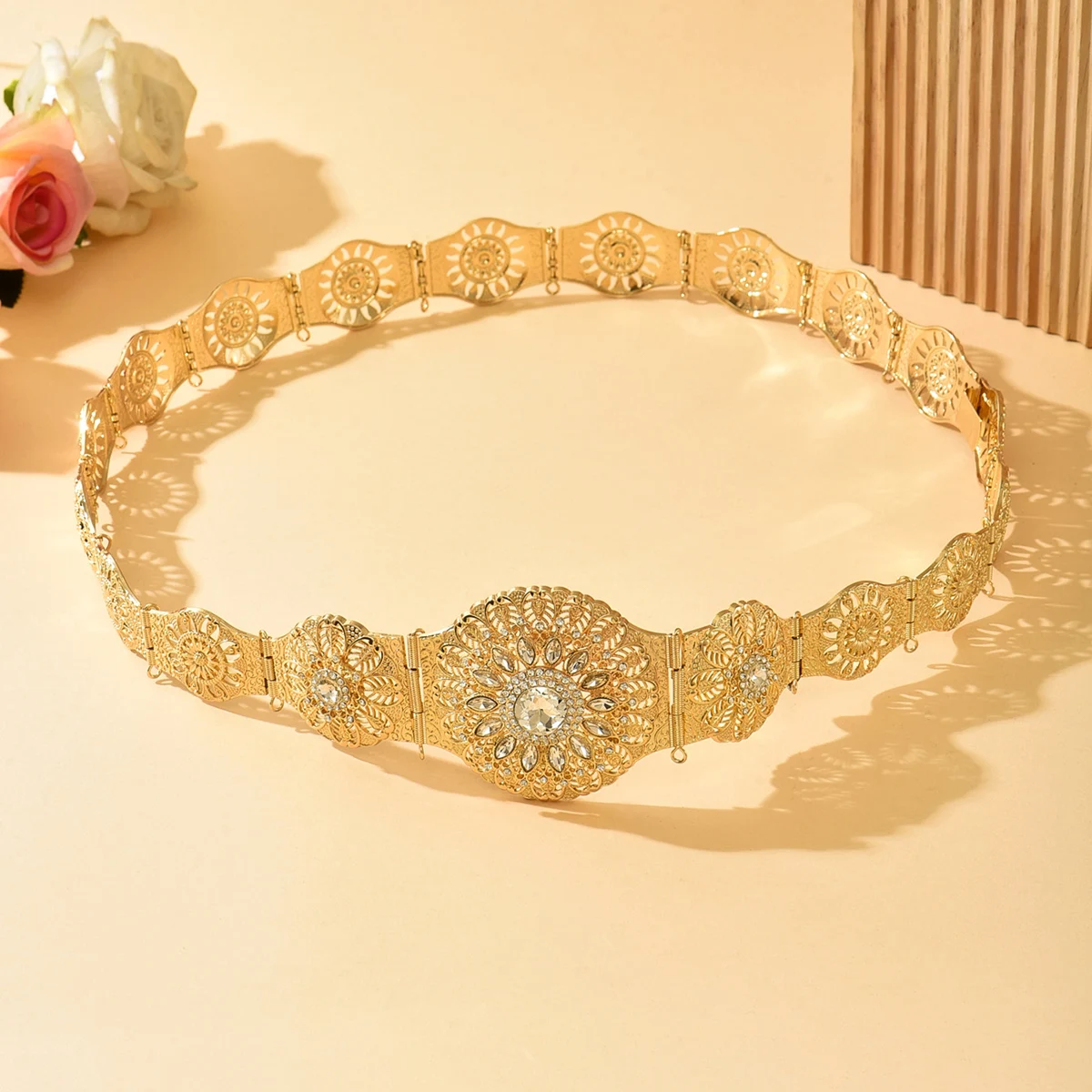 

Fatima Metal Chain Adjustable Length Bridal Gift Jewelery Style Women's Belt Algerian National Wedding Gown