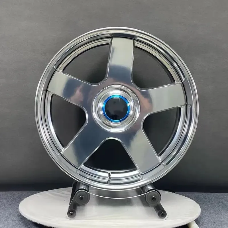 Hot Sale Chrome Silver Deep Dish Lip 17 18 19 20 21 22 24 Jante5x112/5x127/5x108/5x120/5x114.3 Two-piece Rims Forged Wheels 4
