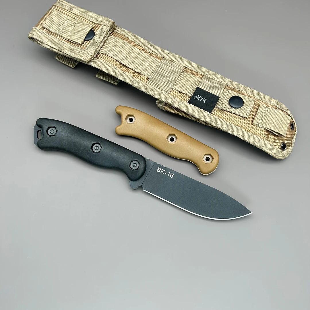 KB Short Becker BK16 Drop Point fixed blade hunting outdoor camping Gear sharp pocket Hiking knife