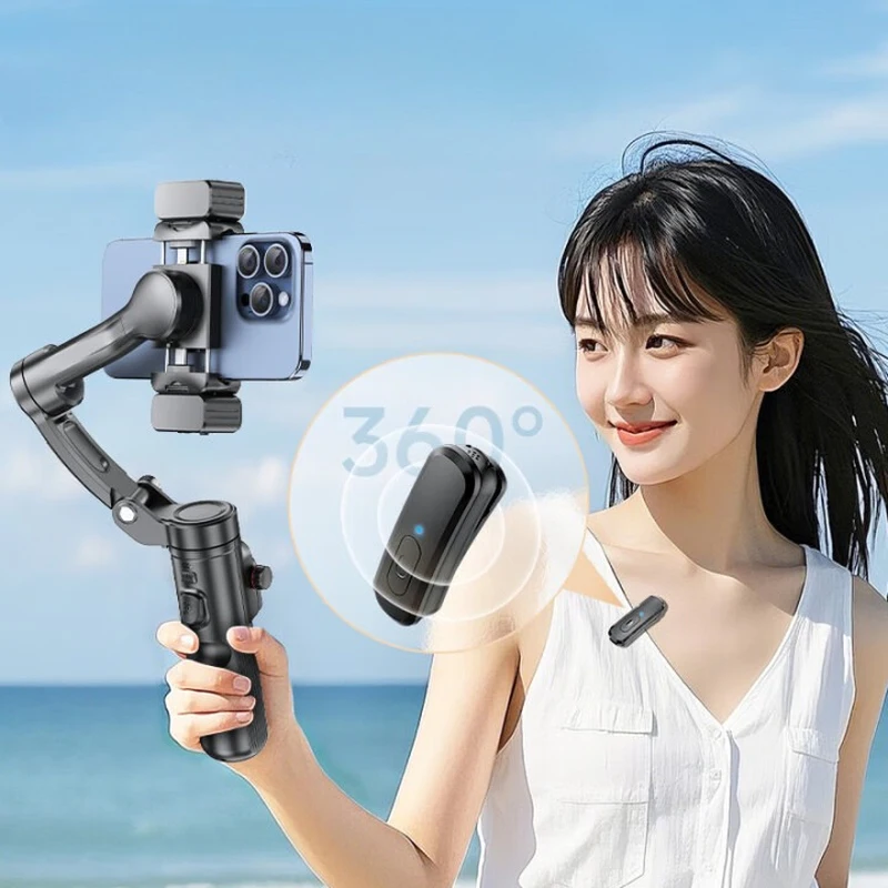 For TOKQI M03 Obsidian AI Three-axis Anti-Shake Stand Foldable Portable Selfie Stick Mobile Phones Handheld Gimbal Stabilizer