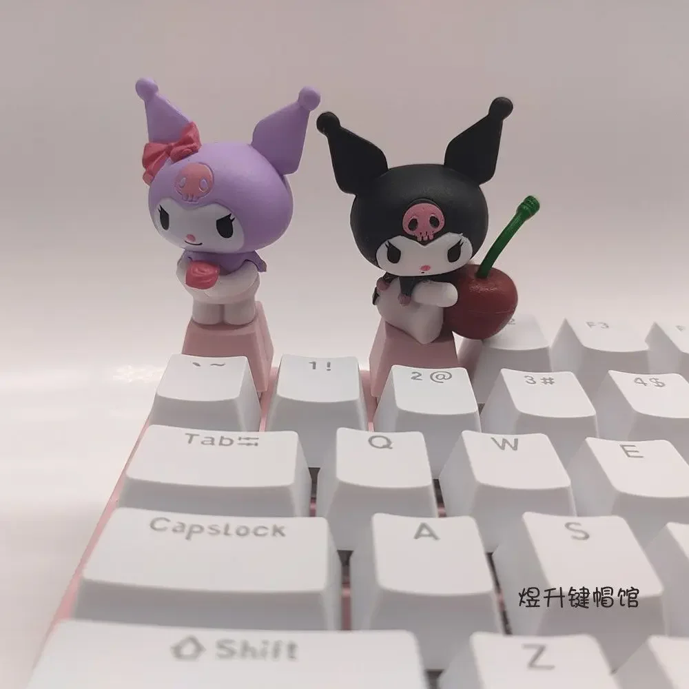 Cute Sanrio Kuromi Melody Cinnamon Roll Transparent Keycap Creative Single Sex 3D DIY Customized Mechanical Keyboard Esc Keycap