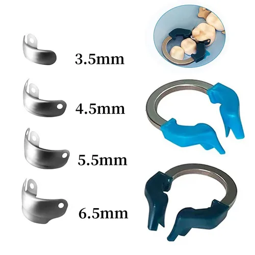 Sistema de matriz seccional Dental bandas de matriz contorneadas seccionales M4 níquel titanio anillo de sujeción Universal/estrecho herramientas de dentista