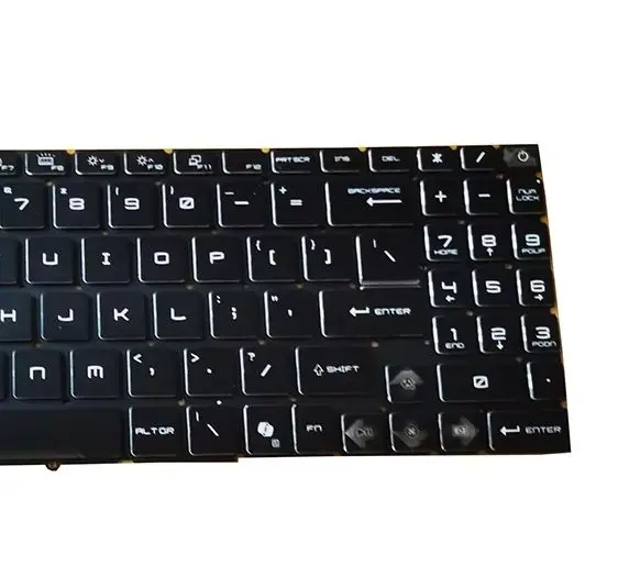 Schwarze Laptop-Tastatur mit RGB-Hintergrundbeleuchtung pro Taste für MSI Stealth 16 AI A2HW A2HWGG A2HWFG Englisch US ohne Rahmen Neu