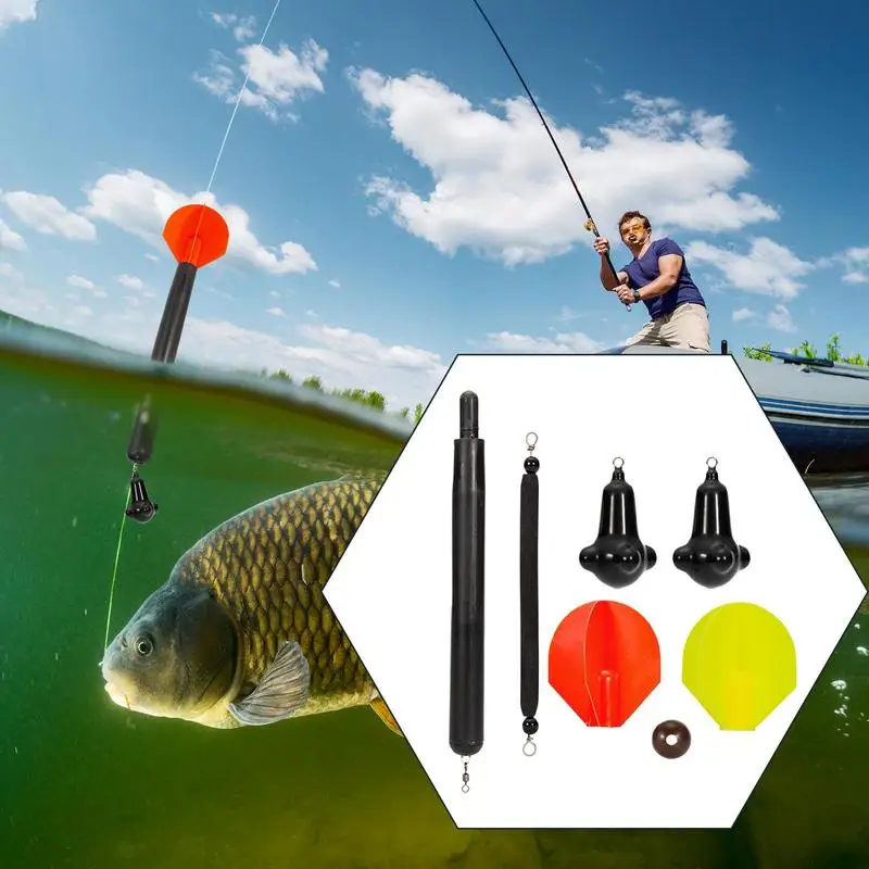 Carp Marker Float Set Long Cast Vertical Fishing Float Weighted Fishing Accessories Colored Detachable Tackle Kit for Fishing - view 3