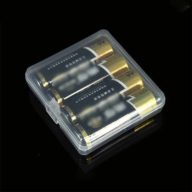 Hard Plastic Battery Storage Boxes Case AA/AAA Holder Container Box With Clips For 2 4 8 Batteries PP