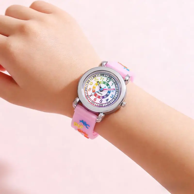 N's Watch Silicone Soft Color Alphabet Text Strap Color Circle Electronic Watch Cross Border Hot Style Men's and Women's Watches