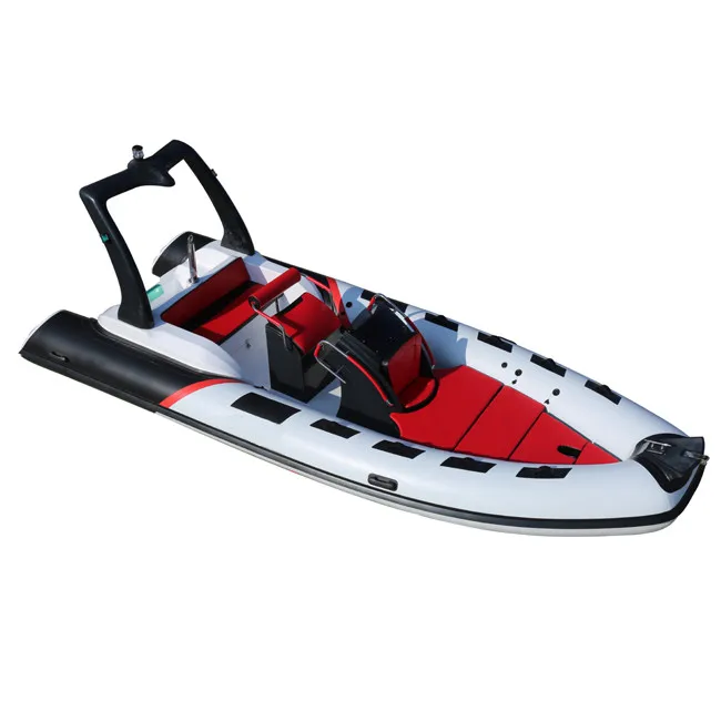 5.2m House-Used Fiberglass Hull Rigid Inflatable Boat with PVC/Hypalon Tube PVC/Hypalon Material