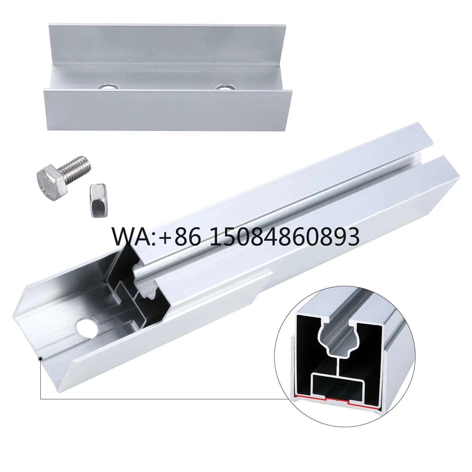 PV Edge Fixing Connector Clamp, universal solar spare parts, applicable for metal, tile and flat roof rooftop photovoltaic panel