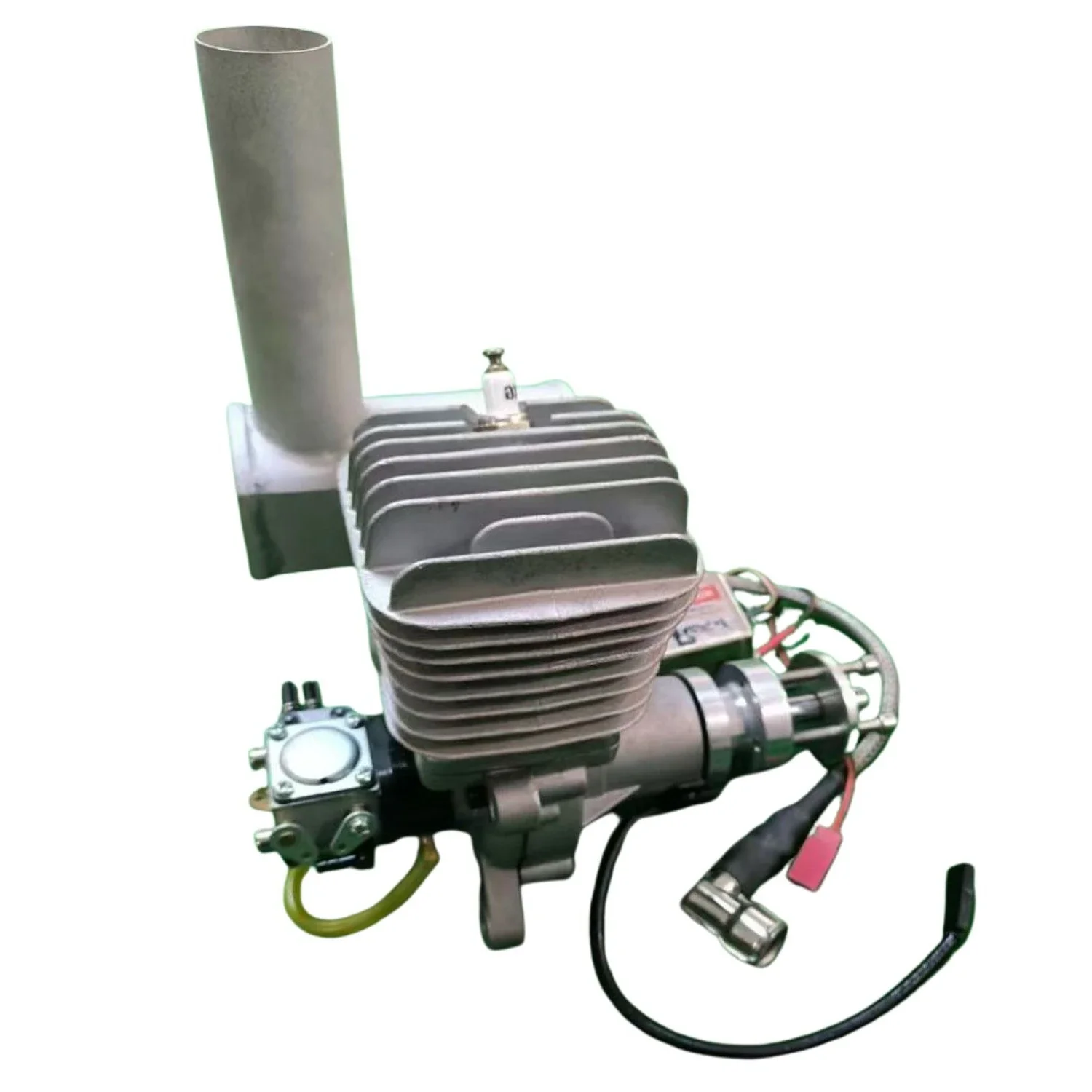 50cc Single Cylinder Engine Model Two Stroke Air Cooled Metal Engine Model Suitable for Remote Control Aircraft Model Toys