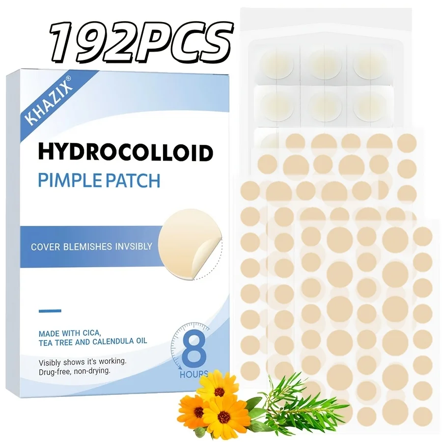 192PCS pimple patch, invisible blemish covering patches,applicable to all skin types, usable day and night, no residue