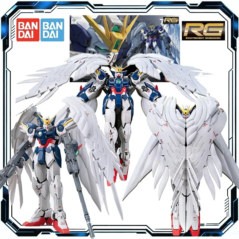 

Bandai Original RG 1/144 GUNDAM WING GUNDAM ZERO EW Model Kit Action Figure Toys for Boys Girls Kids Gift Collectible Ornaments