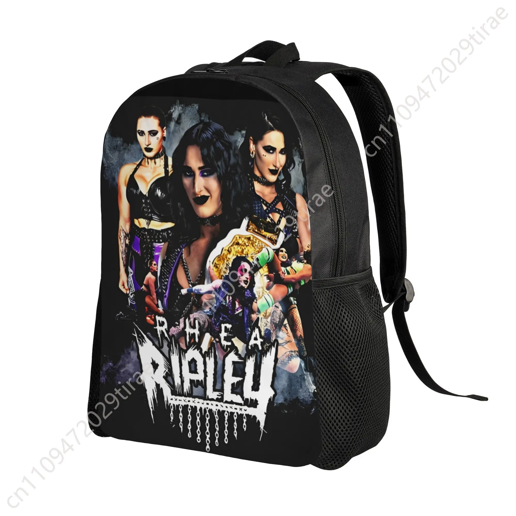 Rhea Ripley vintage  Teenage Backpack Sports Student Business  Daypack for Men Women College Canvas Bags