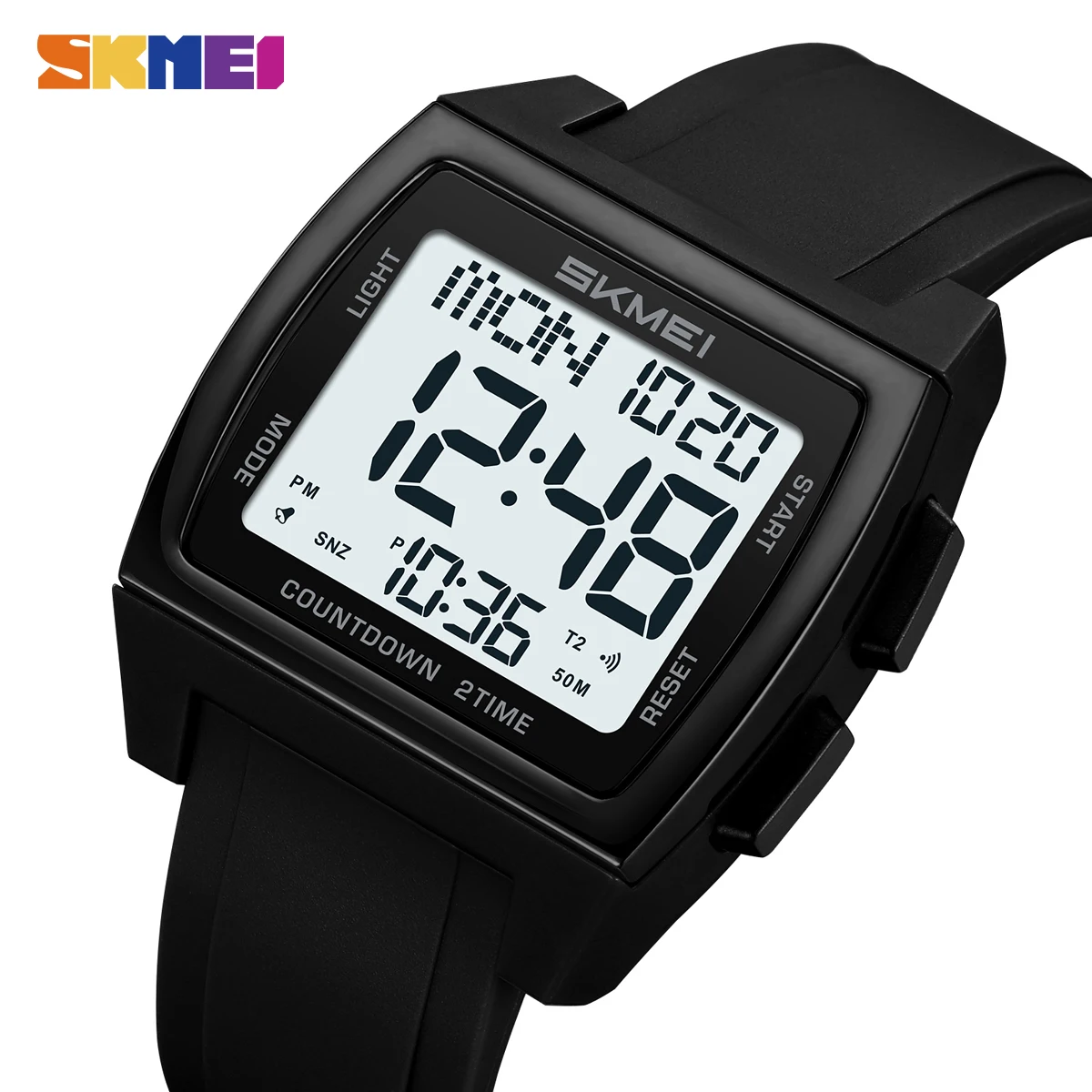 

SKMEI повседневные многофункциональные водонепроницаемые электронные часы, спортивные цифровые наручные часы для мужчин и женщин, противоударные часы Reloj Hombre
