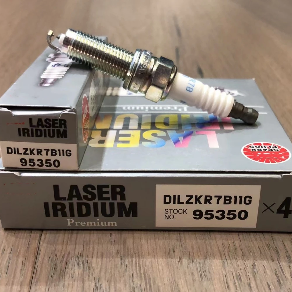 4-6pcs Brand New Laser Dual Iridium Spark Plugs DILZKR7B11G 95350